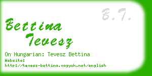 bettina tevesz business card